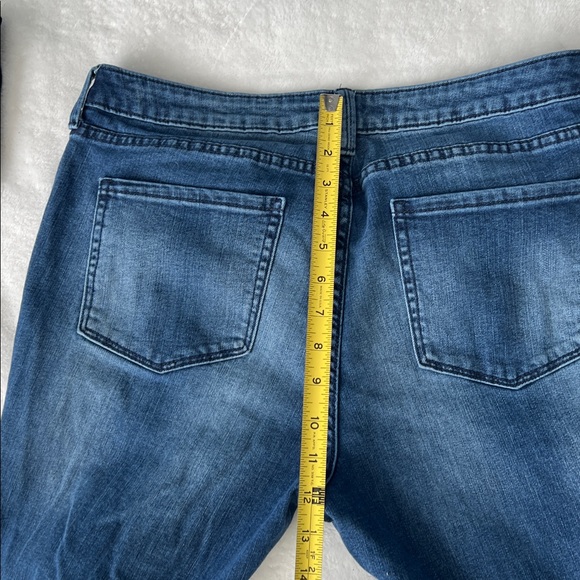 Bold Elements Blue Distressed Embroidered Women's Jeans Curvy Skinny - 16 - Picture 8 of 14